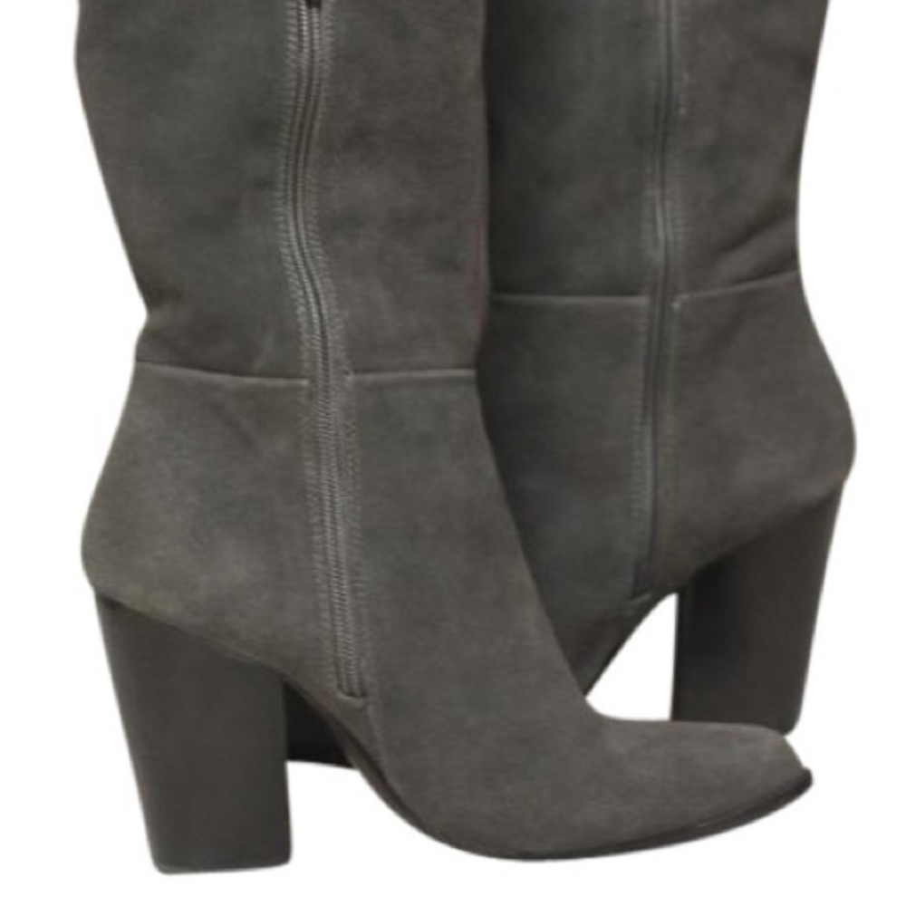 Design Lab Grey Suede Knee High Boots